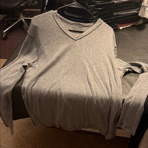 Converse One Star Heather Gray V-Neck Tee